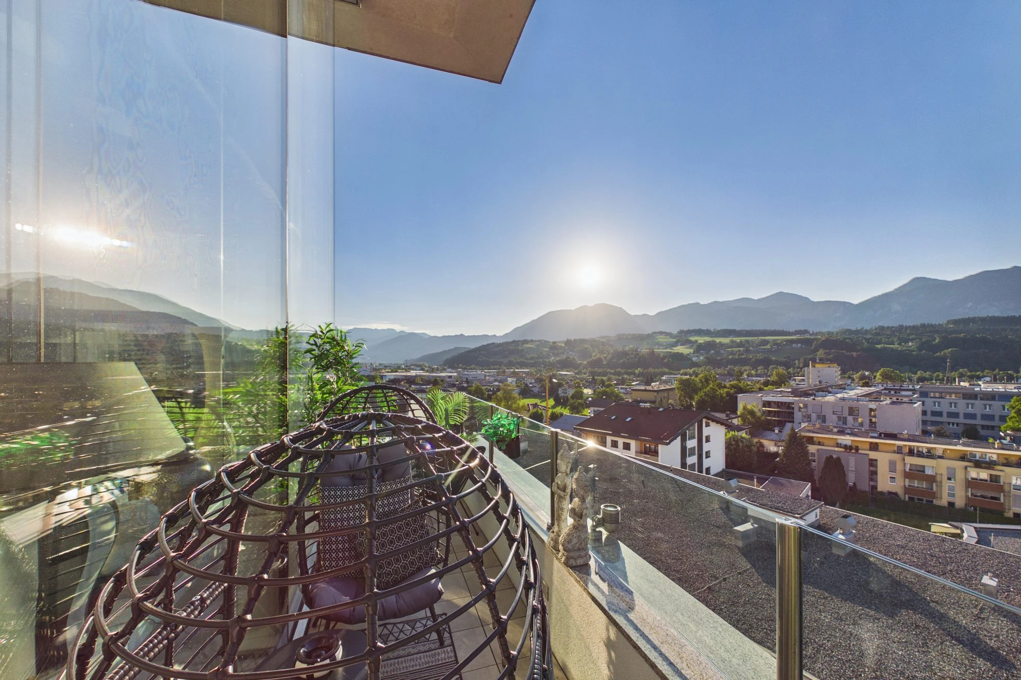 Ausblick vom Penthouse über Wörgl