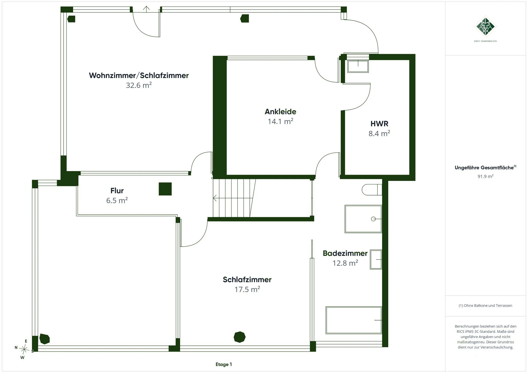 Private Ebene · 8. Obergeschoss – Grundriss